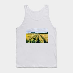 Fields of wheat in watercolours Tank Top